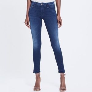 MOTHER The Looker Crowd Pleaser Mid-Rise Skinny Jeans Stretch Dark Wash size 27